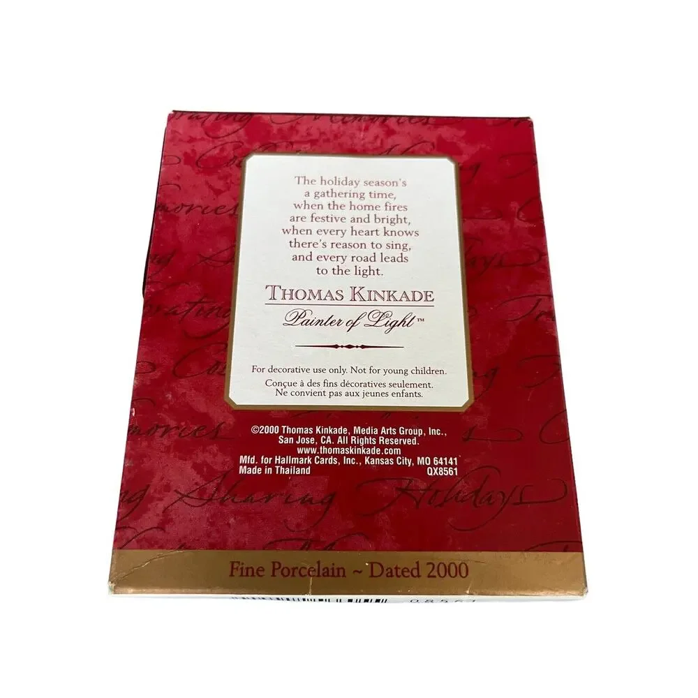 Thomas Kinkade A HOLIDAY GATHERING Hallmark Ornament Painter of Light 2000 Y2K